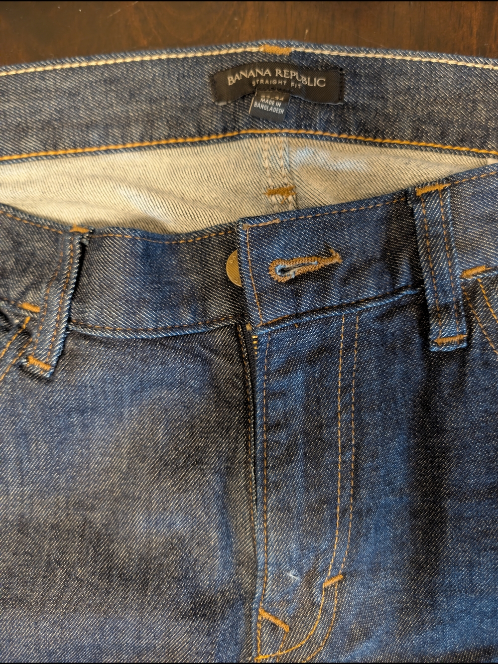 Men's Banana Republic Jeans 33×34 Crisp Clean Medium Wash Straight Casual Dress